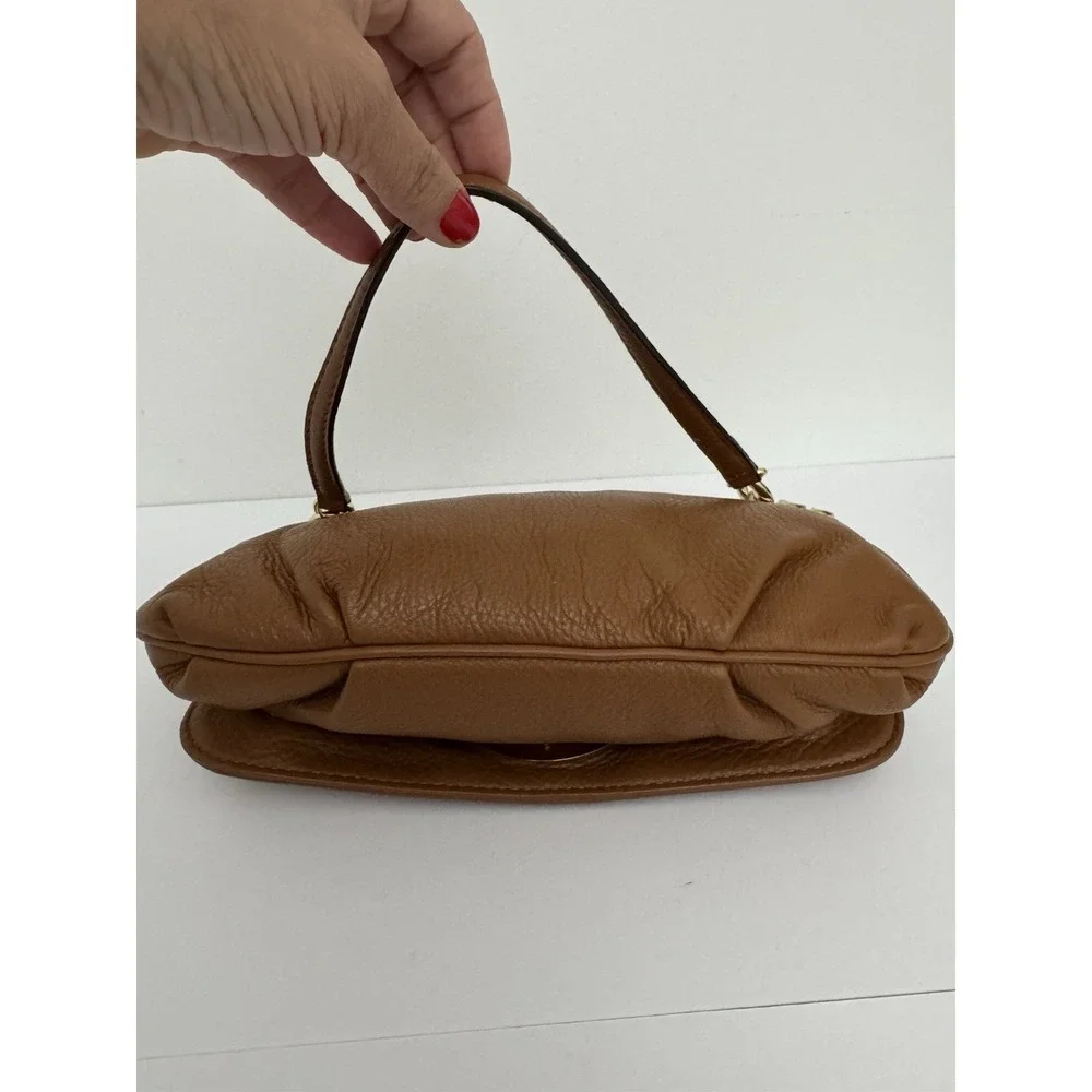 Michael Kors Fulton leather hobo bag caramel / tan color with gold hardware
